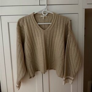 rag & bone Cream V-Neck Sweater